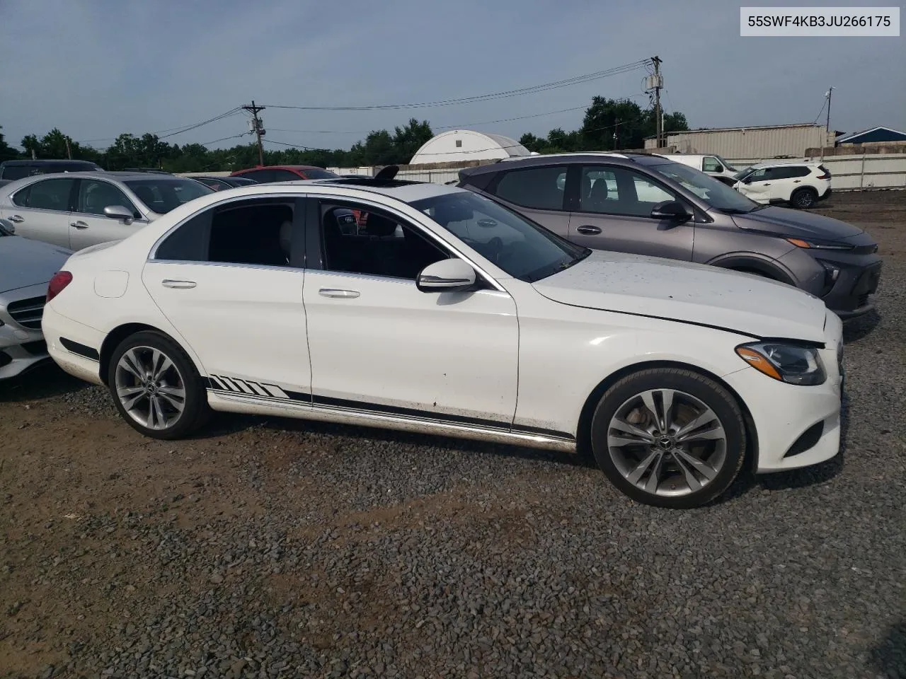 2018 Mercedes-Benz C 300 4Matic VIN: 55SWF4KB3JU266175 Lot: 60625244