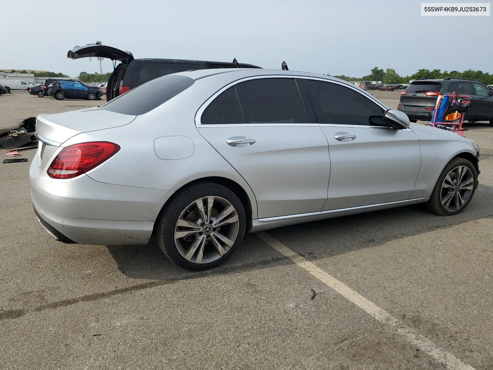 2018 Mercedes-Benz C 300 4Matic VIN: 55SWF4KB9JU253673 Lot: 63322534