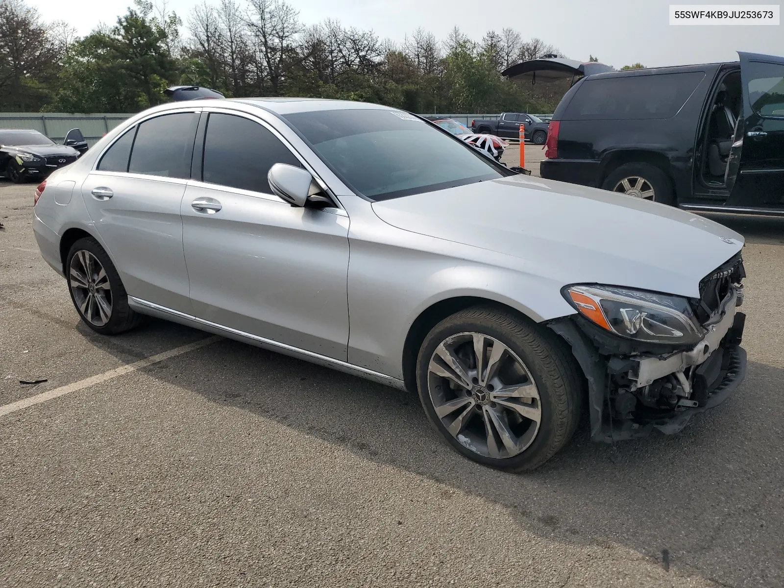 2018 Mercedes-Benz C 300 4Matic VIN: 55SWF4KB9JU253673 Lot: 63322534