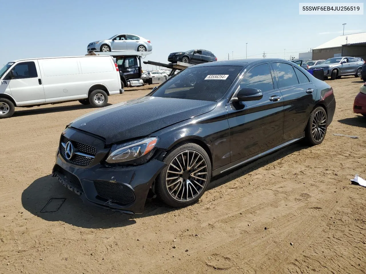 2018 Mercedes-Benz C 43 4Matic Amg VIN: 55SWF6EB4JU256519 Lot: 63556254