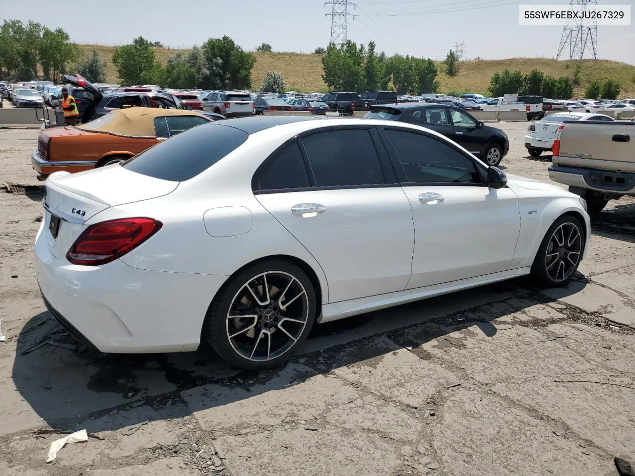 2018 Mercedes-Benz C 43 4Matic Amg VIN: 55SWF6EBXJU267329 Lot: 64869514