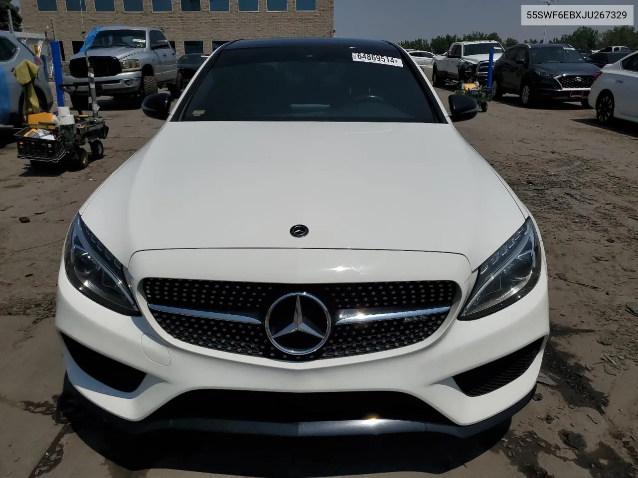 2018 Mercedes-Benz C 43 4Matic Amg VIN: 55SWF6EBXJU267329 Lot: 64869514