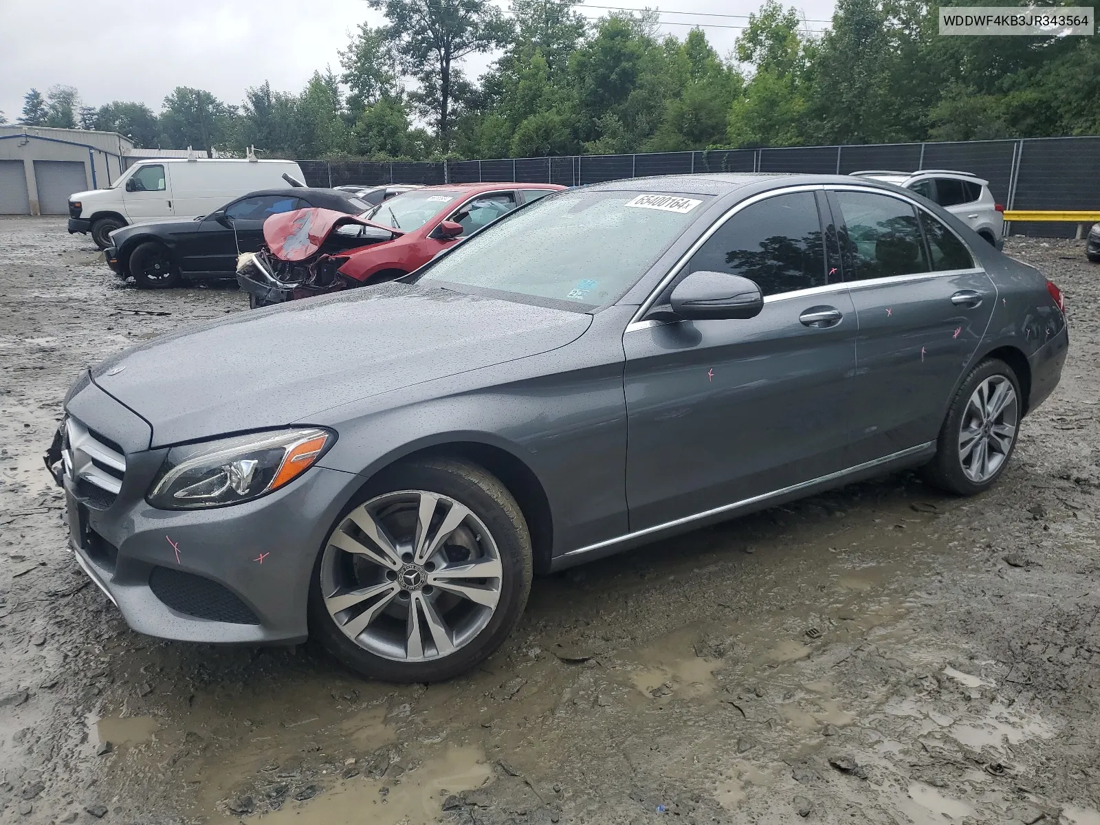 2018 Mercedes-Benz C 300 4Matic VIN: WDDWF4KB3JR343564 Lot: 65400164