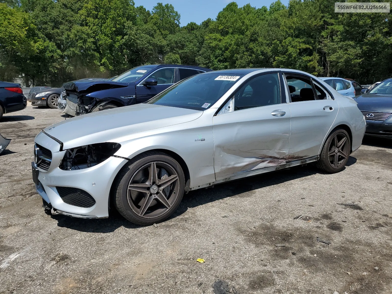 2018 Mercedes-Benz C 43 4Matic Amg VIN: 55SWF6EB2JU256566 Lot: 66136304