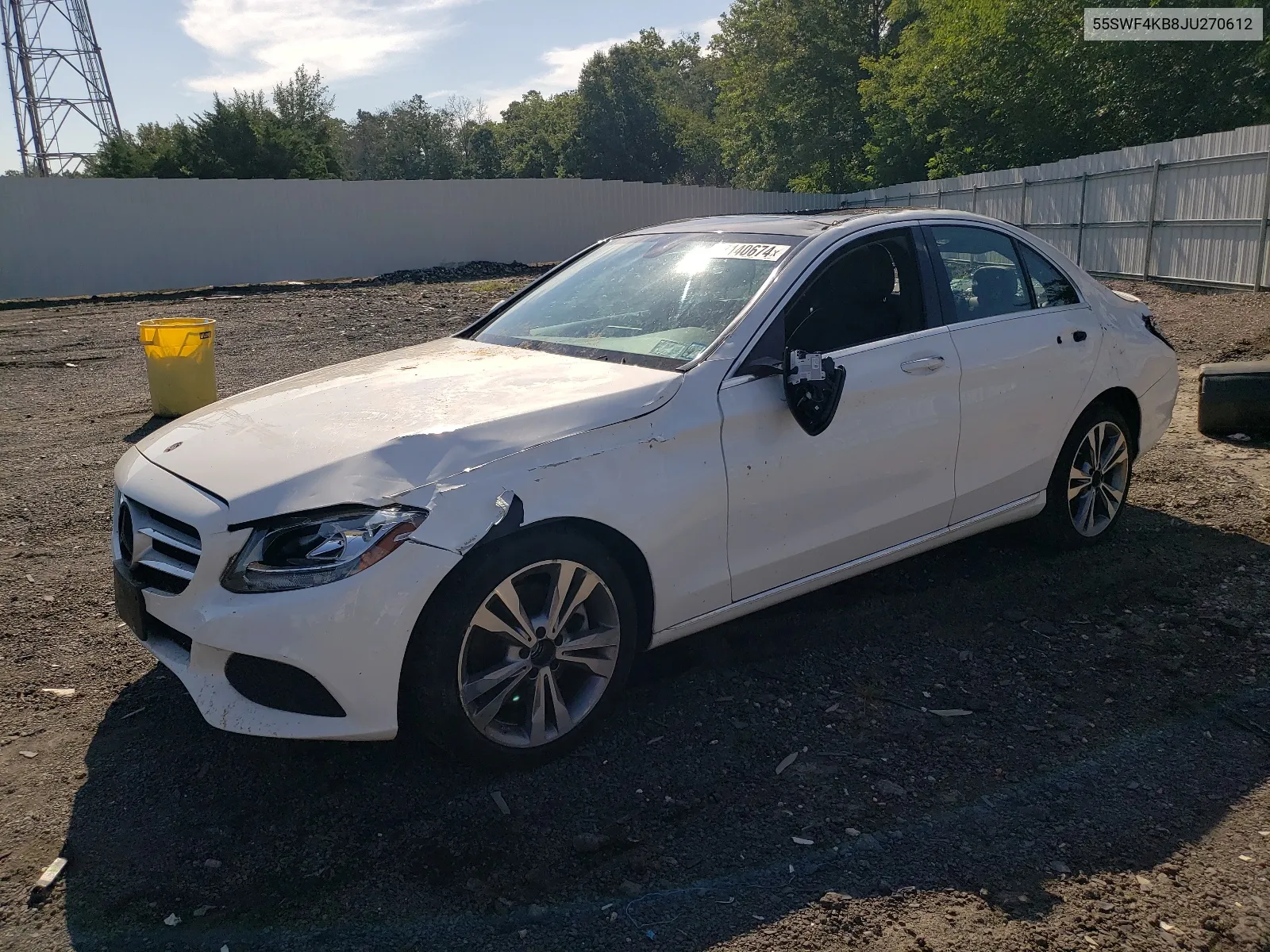 2018 Mercedes-Benz C 300 4Matic VIN: 55SWF4KB8JU270612 Lot: 67140674