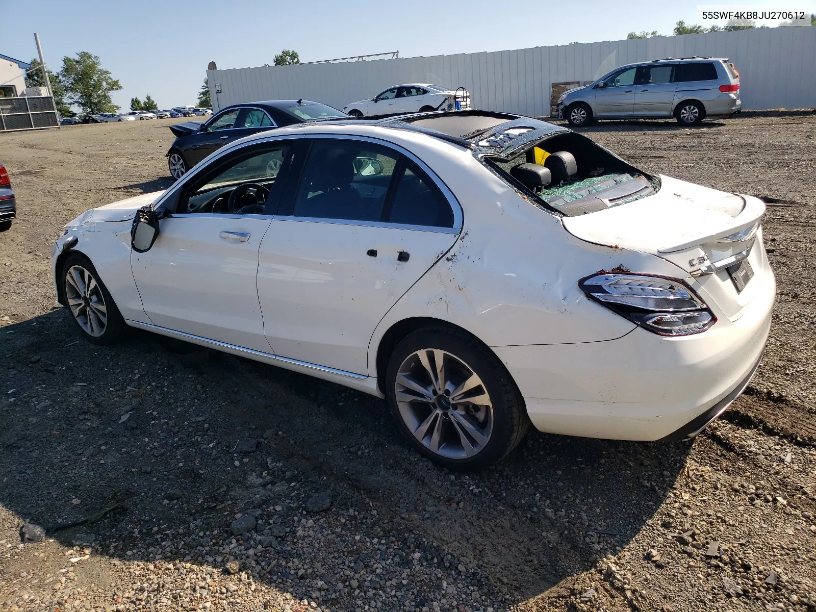 2018 Mercedes-Benz C 300 4Matic VIN: 55SWF4KB8JU270612 Lot: 67140674