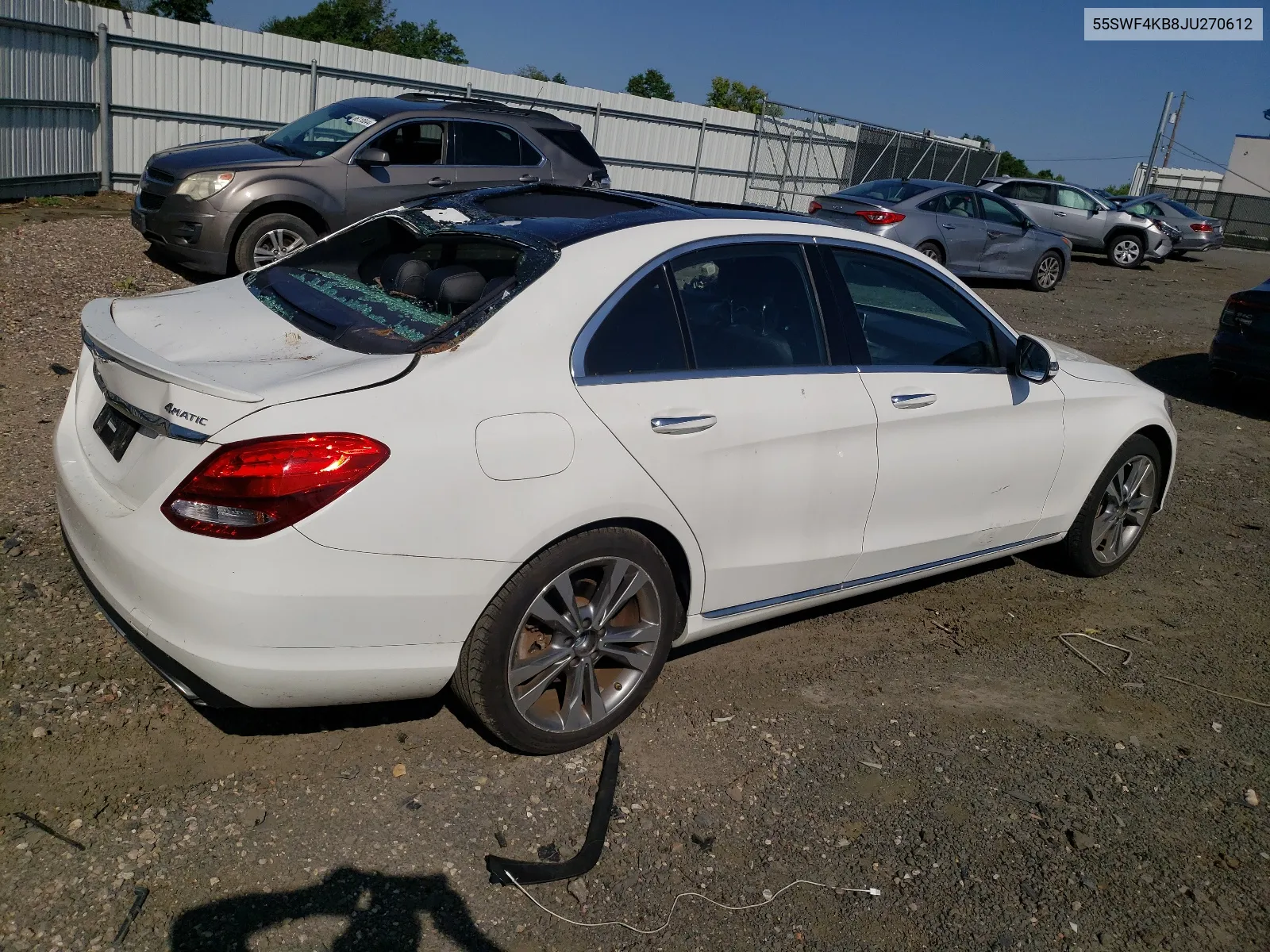 2018 Mercedes-Benz C 300 4Matic VIN: 55SWF4KB8JU270612 Lot: 67140674