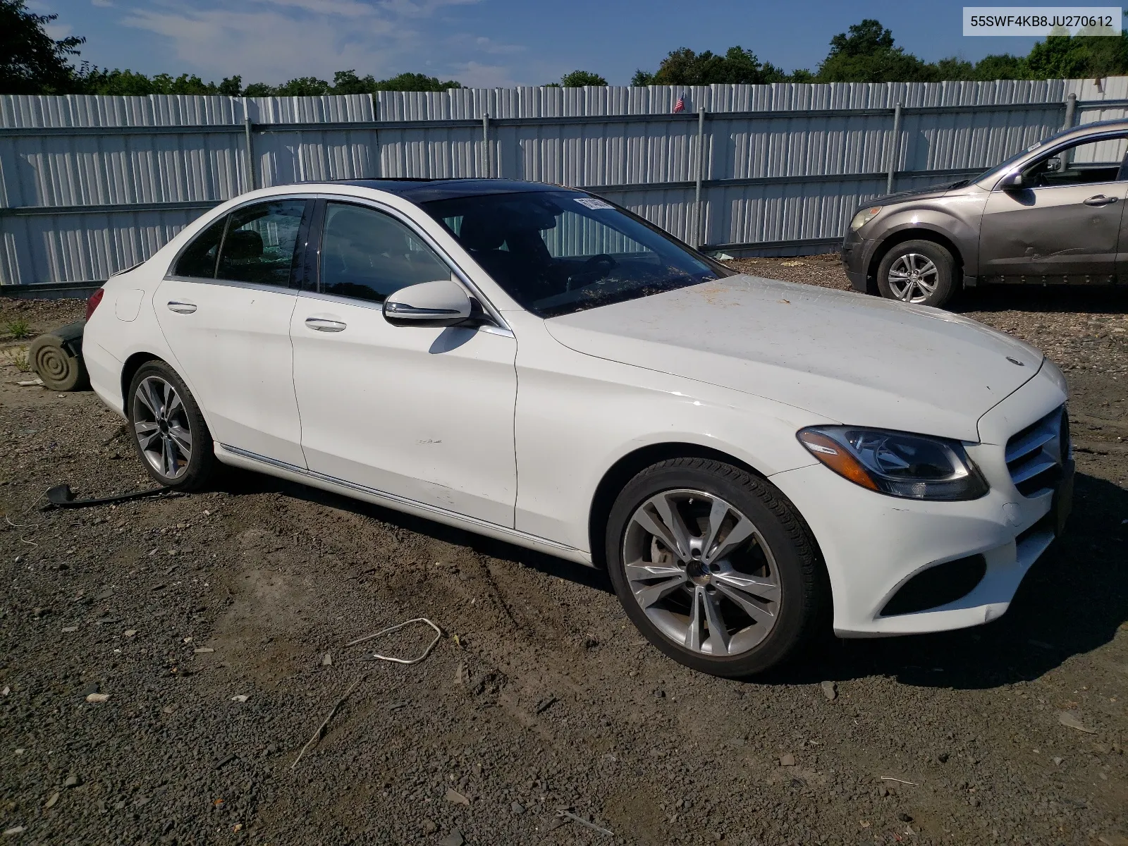 2018 Mercedes-Benz C 300 4Matic VIN: 55SWF4KB8JU270612 Lot: 67140674