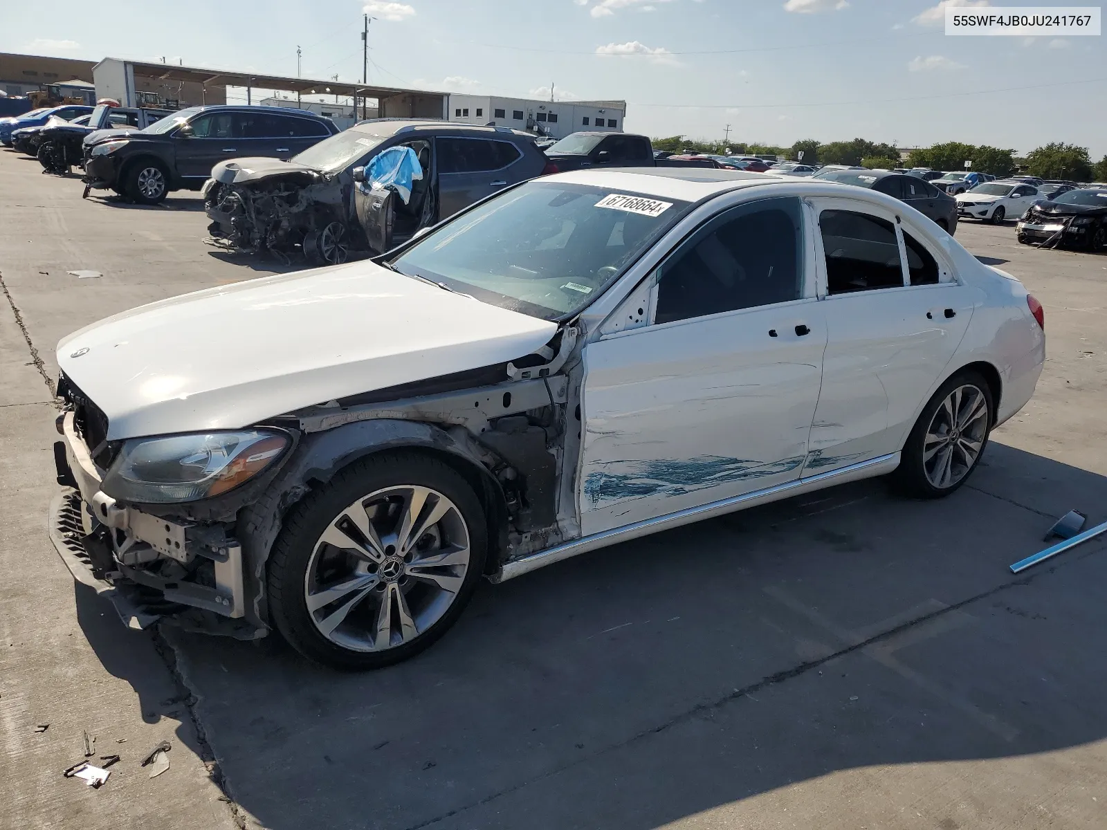 2018 Mercedes-Benz C 300 VIN: 55SWF4JB0JU241767 Lot: 67168664