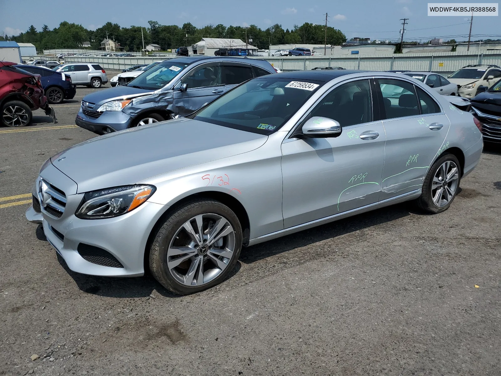 2018 Mercedes-Benz C 300 4Matic VIN: WDDWF4KB5JR388568 Lot: 67259534