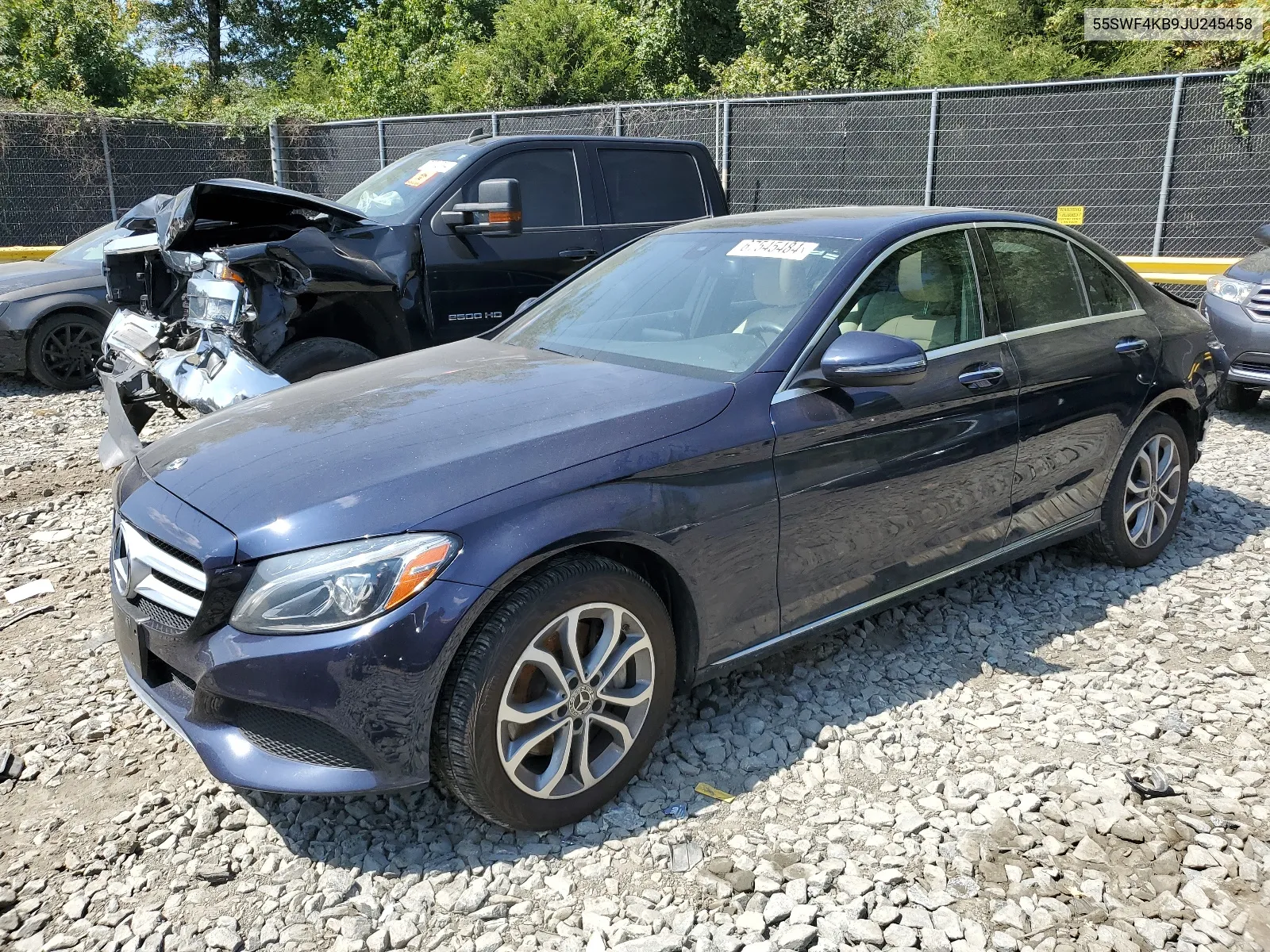 2018 Mercedes-Benz C 300 4Matic VIN: 55SWF4KB9JU245458 Lot: 67545484