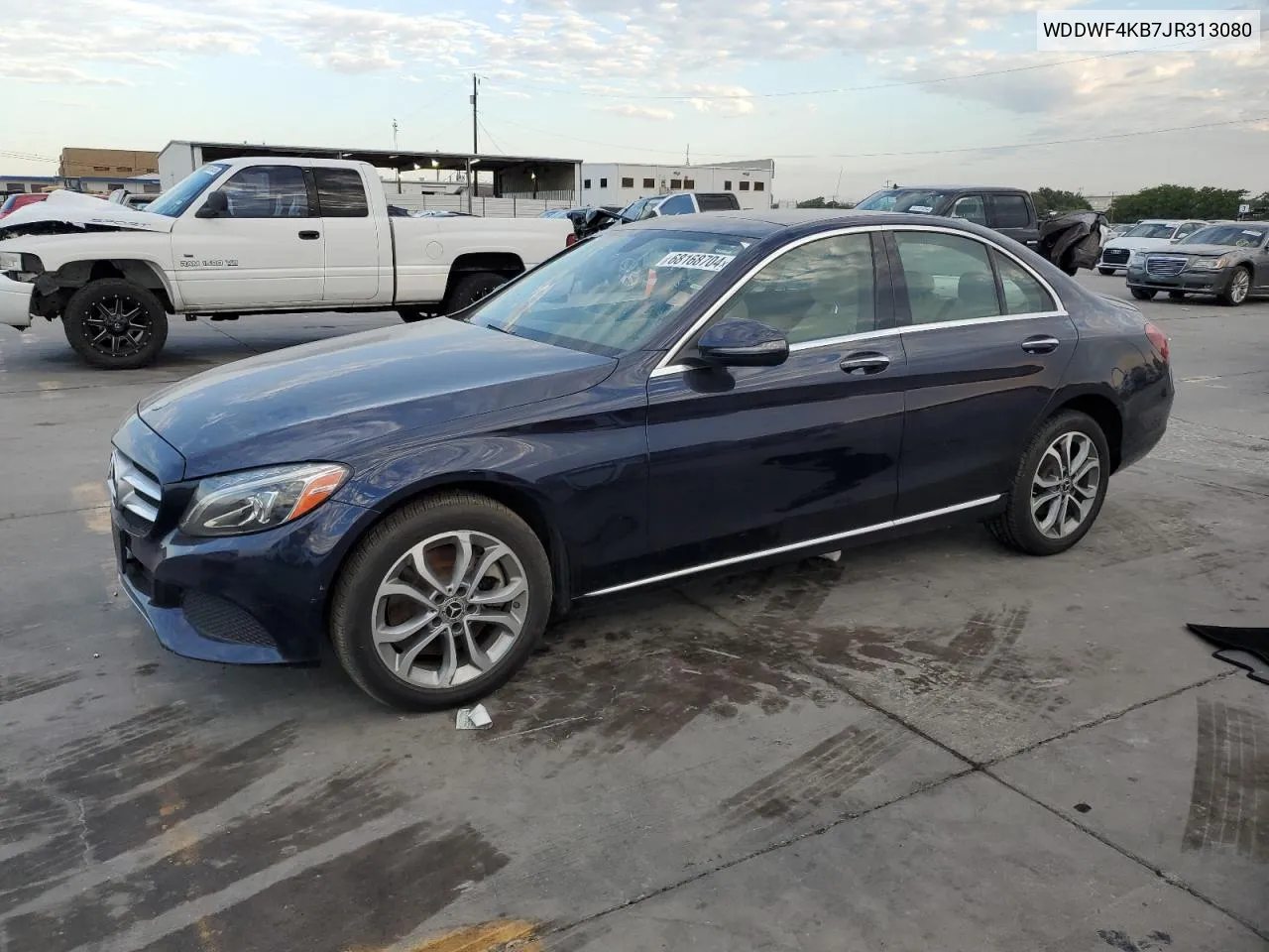 2018 Mercedes-Benz C 300 4Matic VIN: WDDWF4KB7JR313080 Lot: 68168704