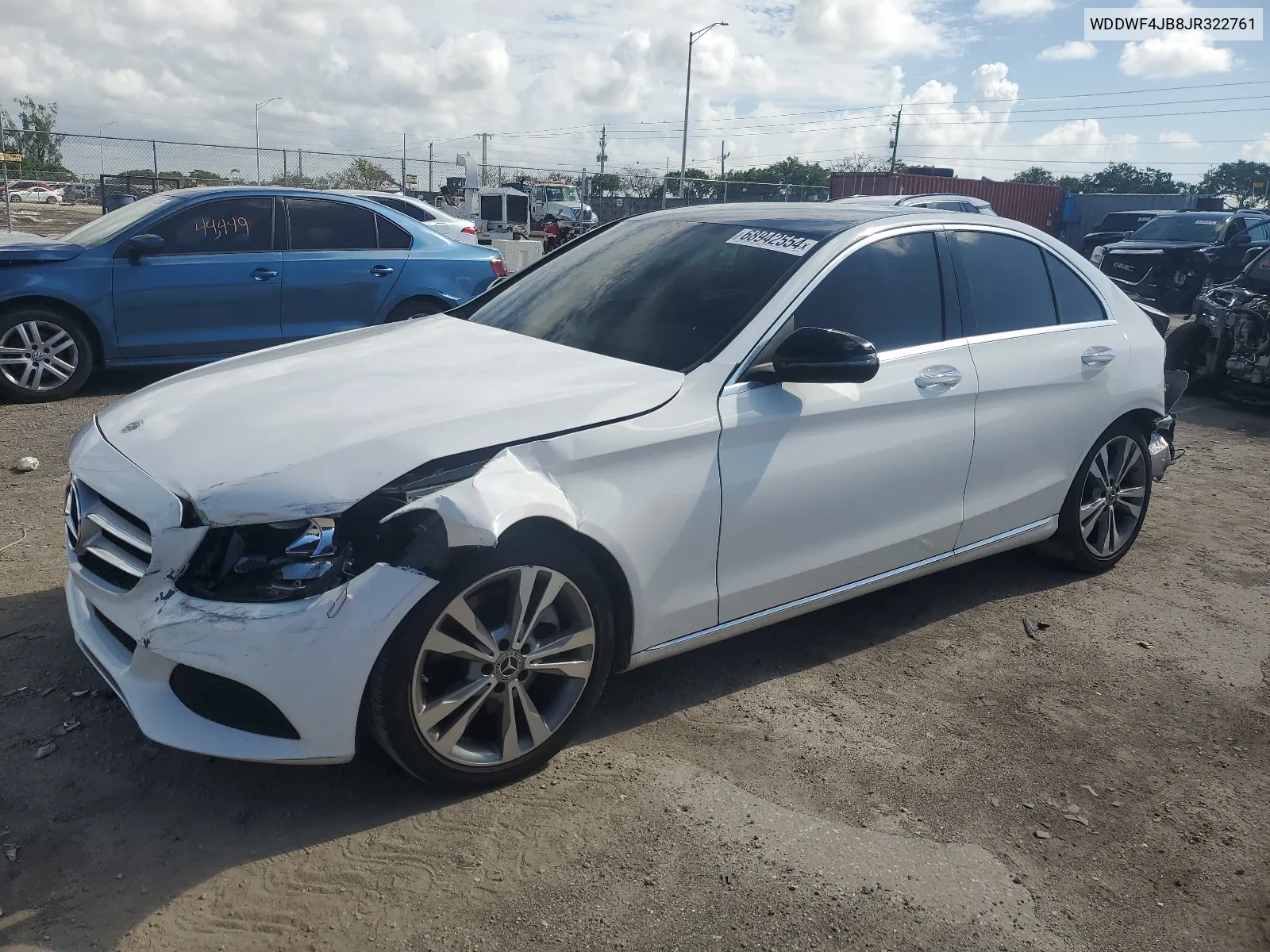 2018 Mercedes-Benz C 300 VIN: WDDWF4JB8JR322761 Lot: 68942554