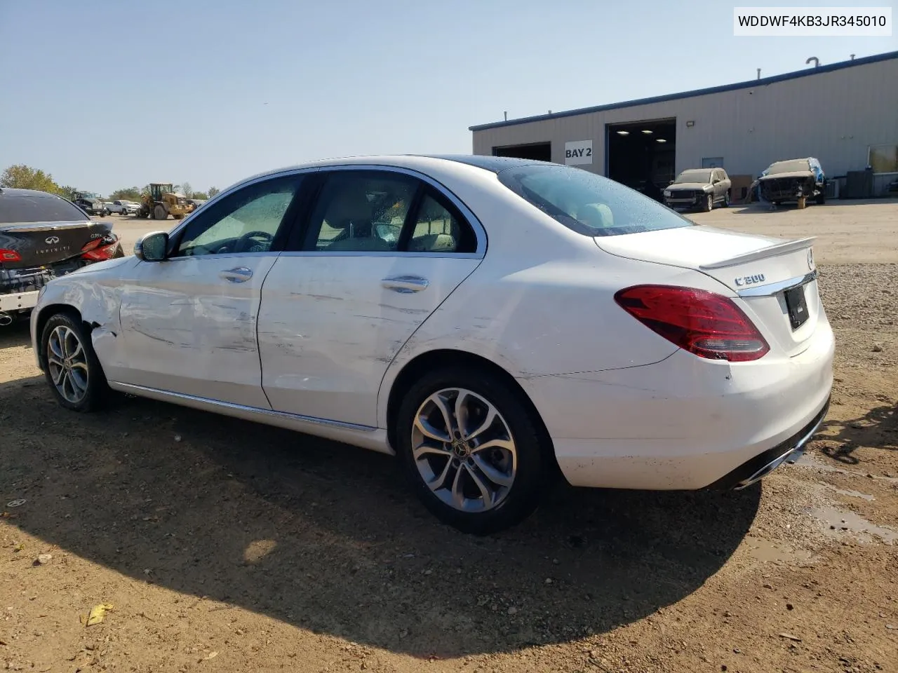 2018 Mercedes-Benz C 300 4Matic VIN: WDDWF4KB3JR345010 Lot: 69760804