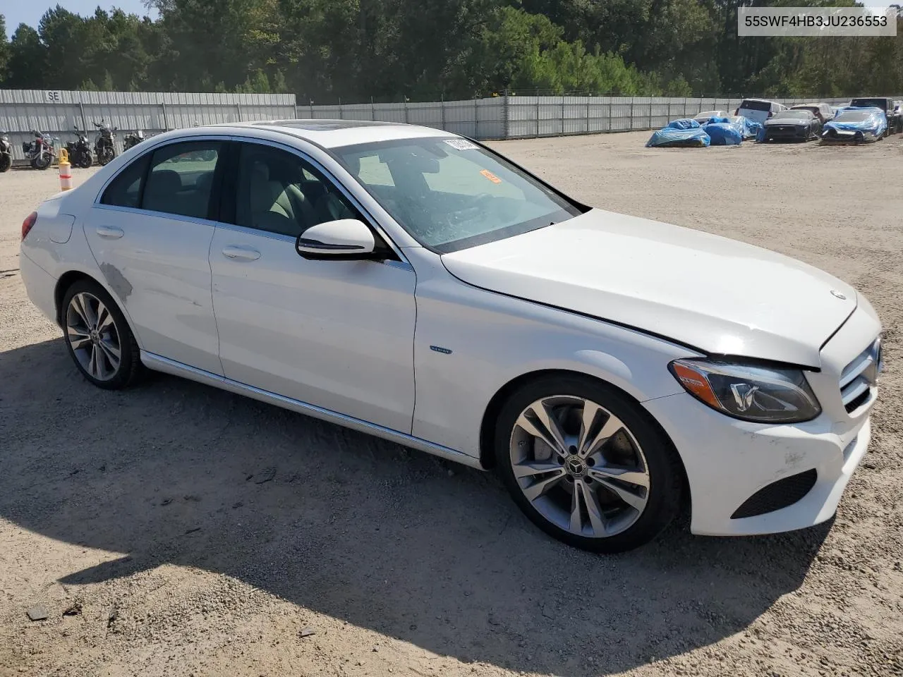 2018 Mercedes-Benz C 350E VIN: 55SWF4HB3JU236553 Lot: 70281554