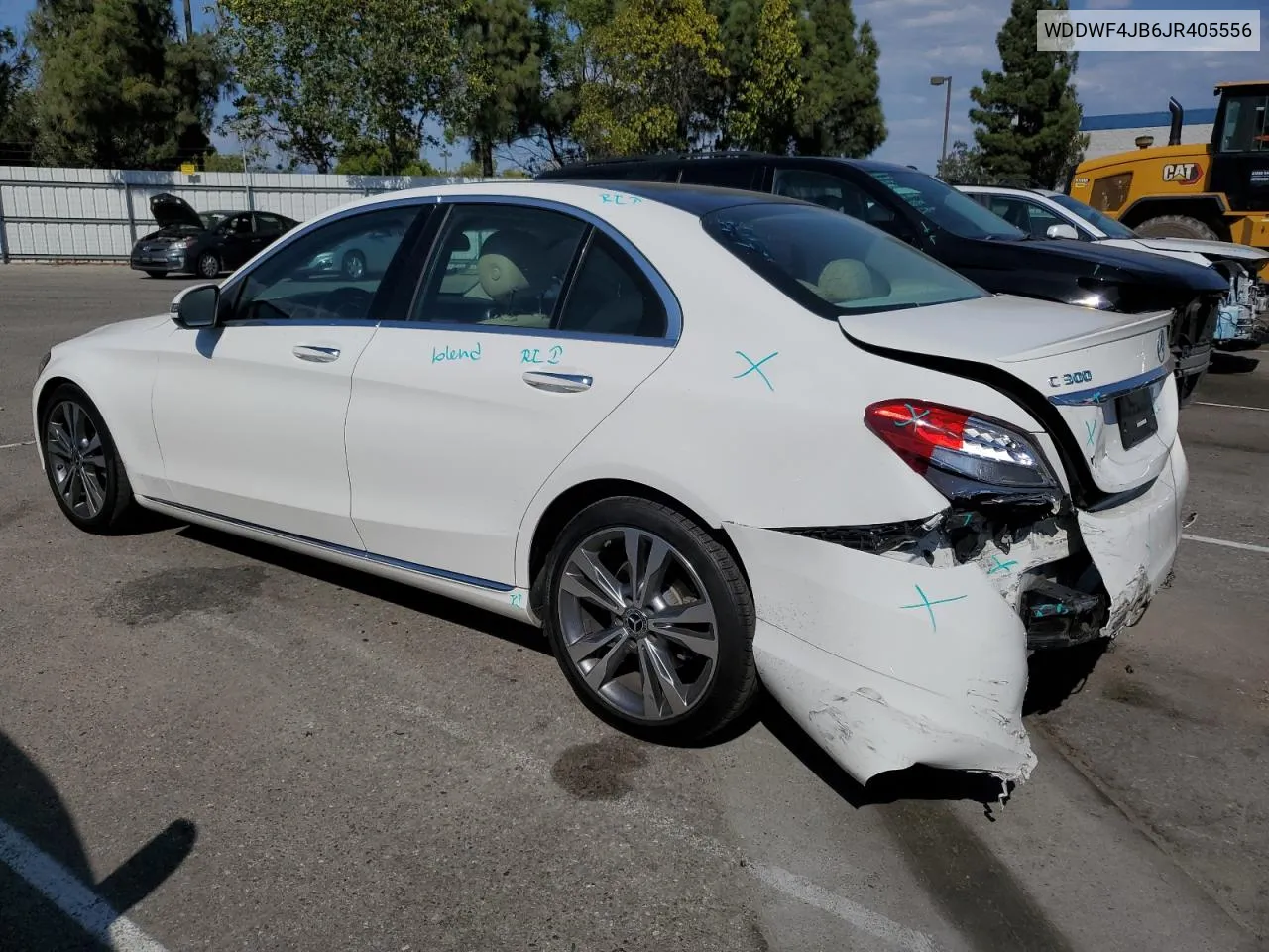 2018 Mercedes-Benz C 300 VIN: WDDWF4JB6JR405556 Lot: 70609864