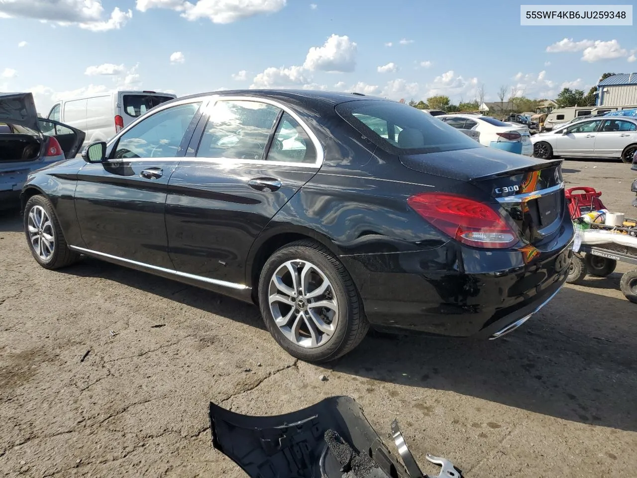 2018 Mercedes-Benz C 300 4Matic VIN: 55SWF4KB6JU259348 Lot: 70759094