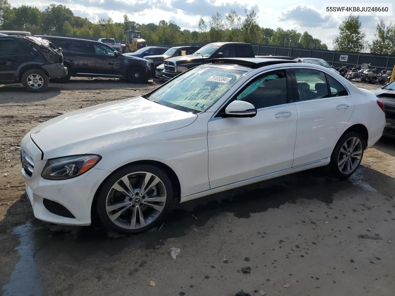 2018 Mercedes-Benz C 300 4Matic VIN: 55SWF4KB8JU248660 Lot: 71189394