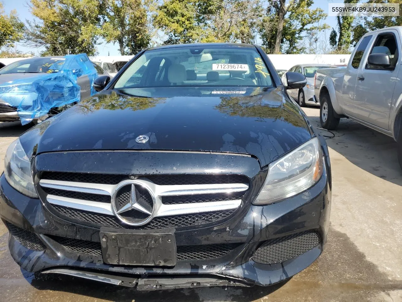 2018 Mercedes-Benz C 300 4Matic VIN: 55SWF4KB9JU243953 Lot: 71239674