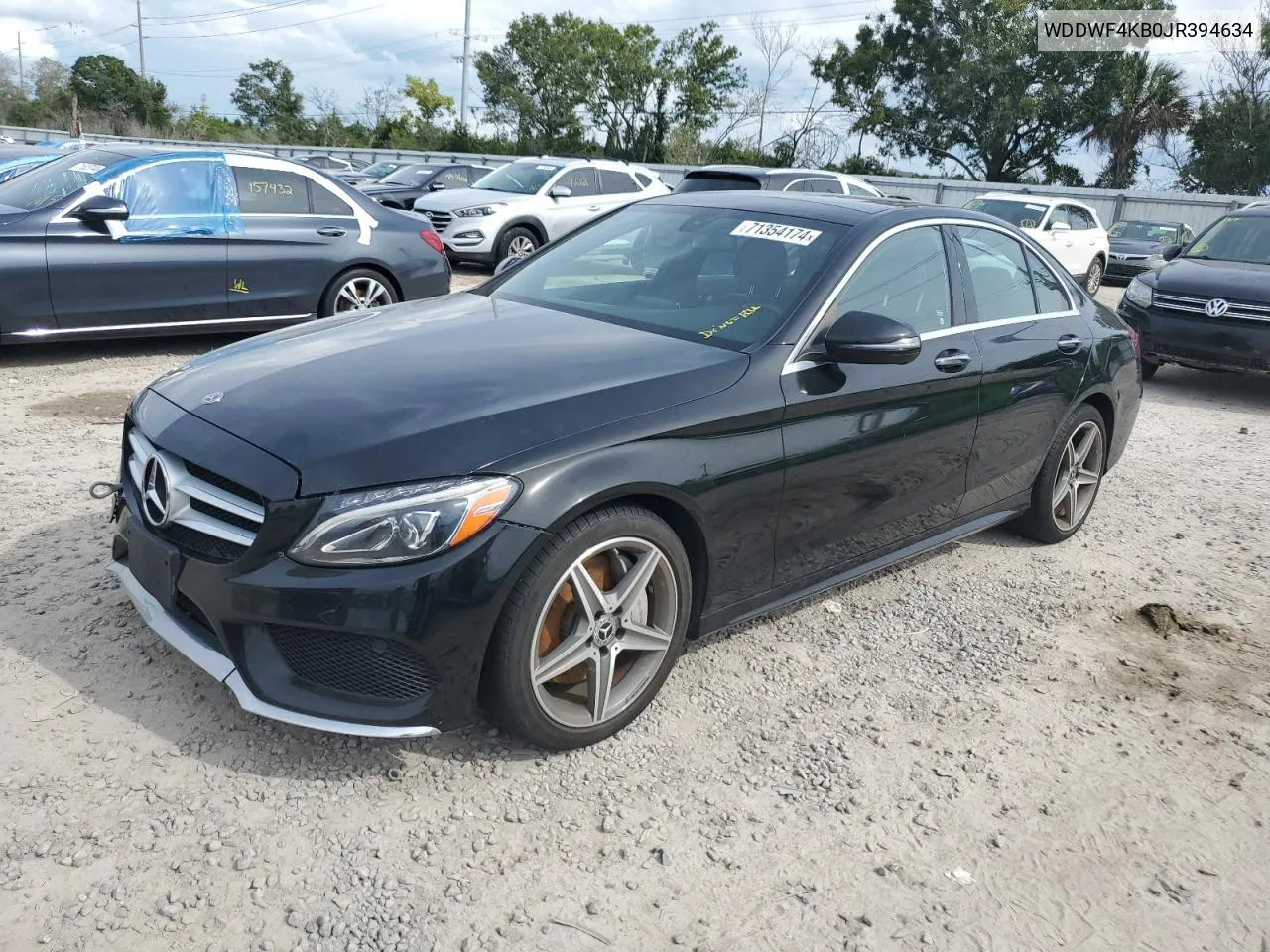 2018 Mercedes-Benz C 300 4Matic VIN: WDDWF4KB0JR394634 Lot: 71354174