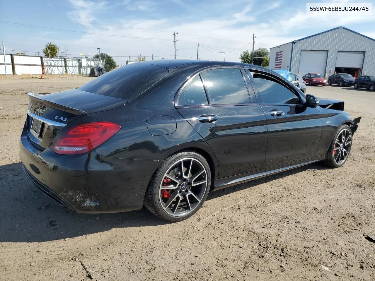 2018 Mercedes-Benz C 43 4Matic Amg VIN: 55SWF6EB8JU244745 Lot: 71582564