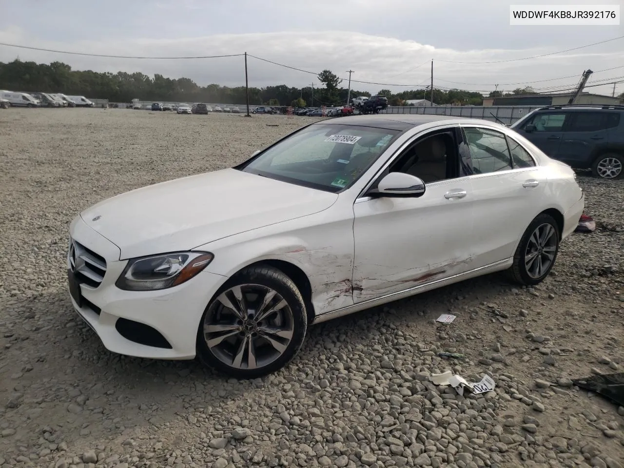 2018 Mercedes-Benz C 300 4Matic VIN: WDDWF4KB8JR392176 Lot: 72078904