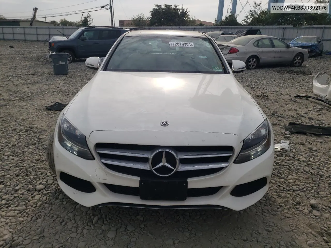 2018 Mercedes-Benz C 300 4Matic VIN: WDDWF4KB8JR392176 Lot: 72078904