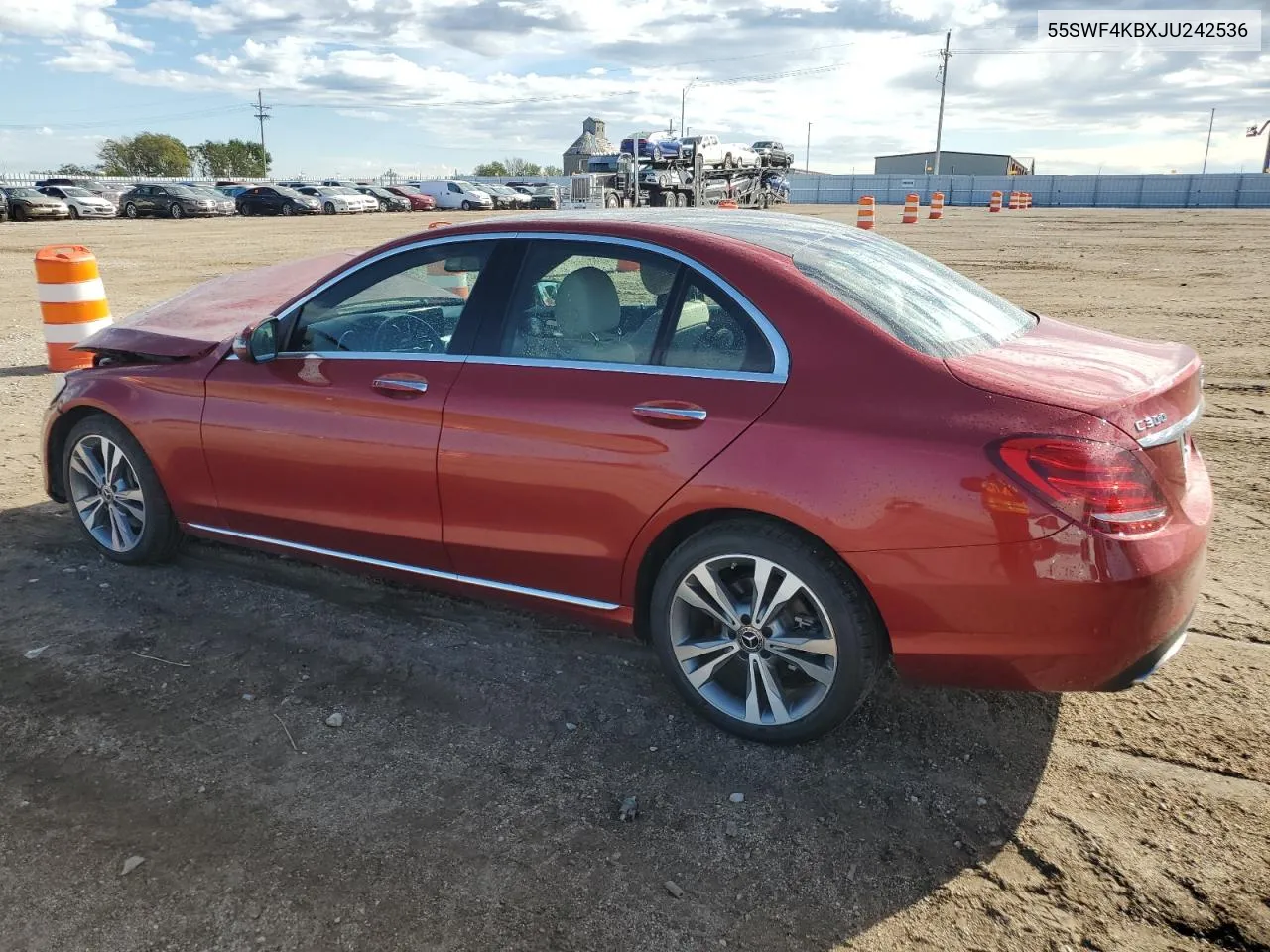 2018 Mercedes-Benz C 300 4Matic VIN: 55SWF4KBXJU242536 Lot: 72244914