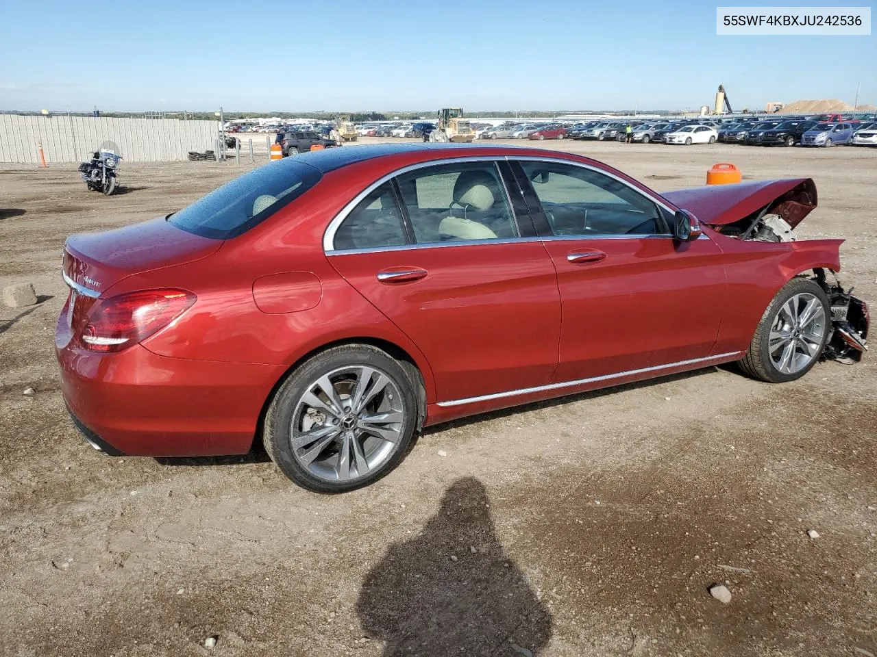 2018 Mercedes-Benz C 300 4Matic VIN: 55SWF4KBXJU242536 Lot: 72244914