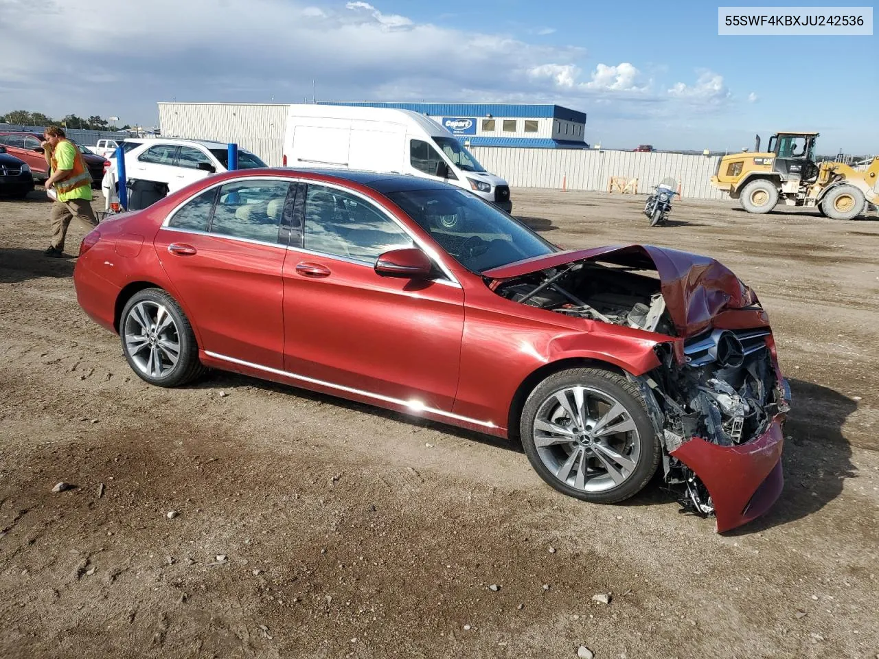 2018 Mercedes-Benz C 300 4Matic VIN: 55SWF4KBXJU242536 Lot: 72244914