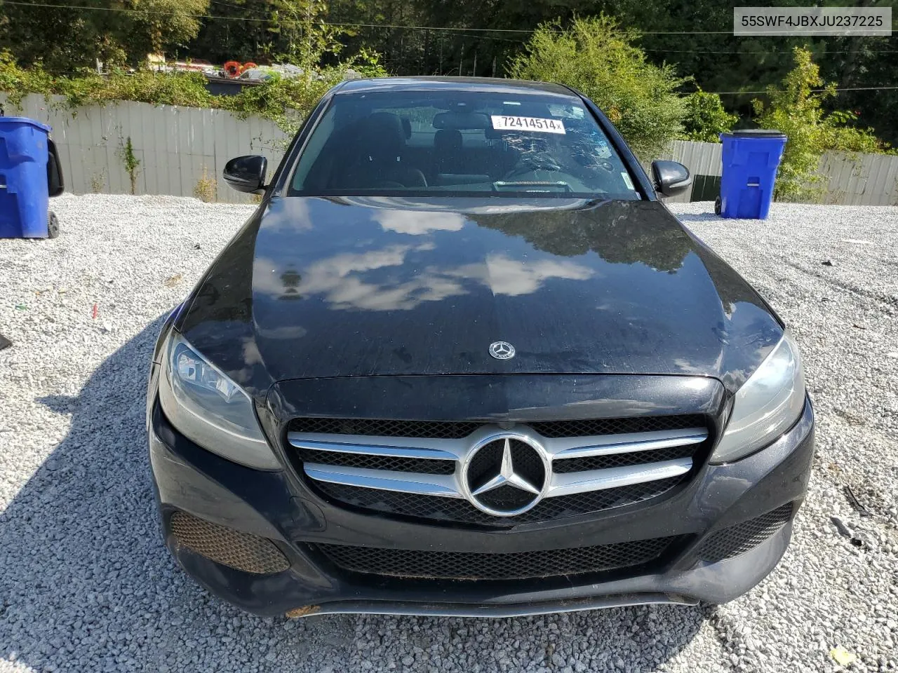 2018 Mercedes-Benz C 300 VIN: 55SWF4JBXJU237225 Lot: 72414514