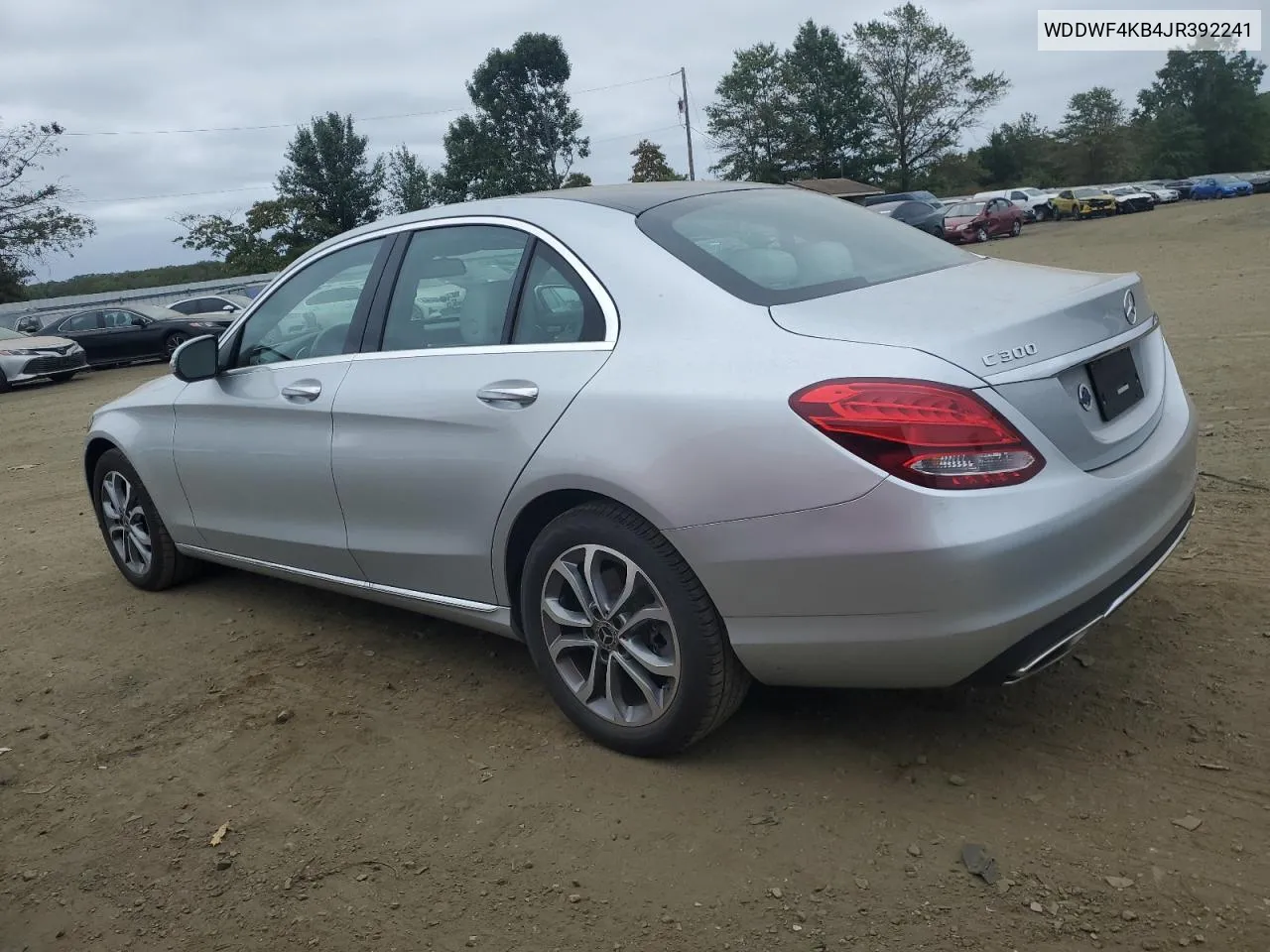 2018 Mercedes-Benz C 300 4Matic VIN: WDDWF4KB4JR392241 Lot: 72440844