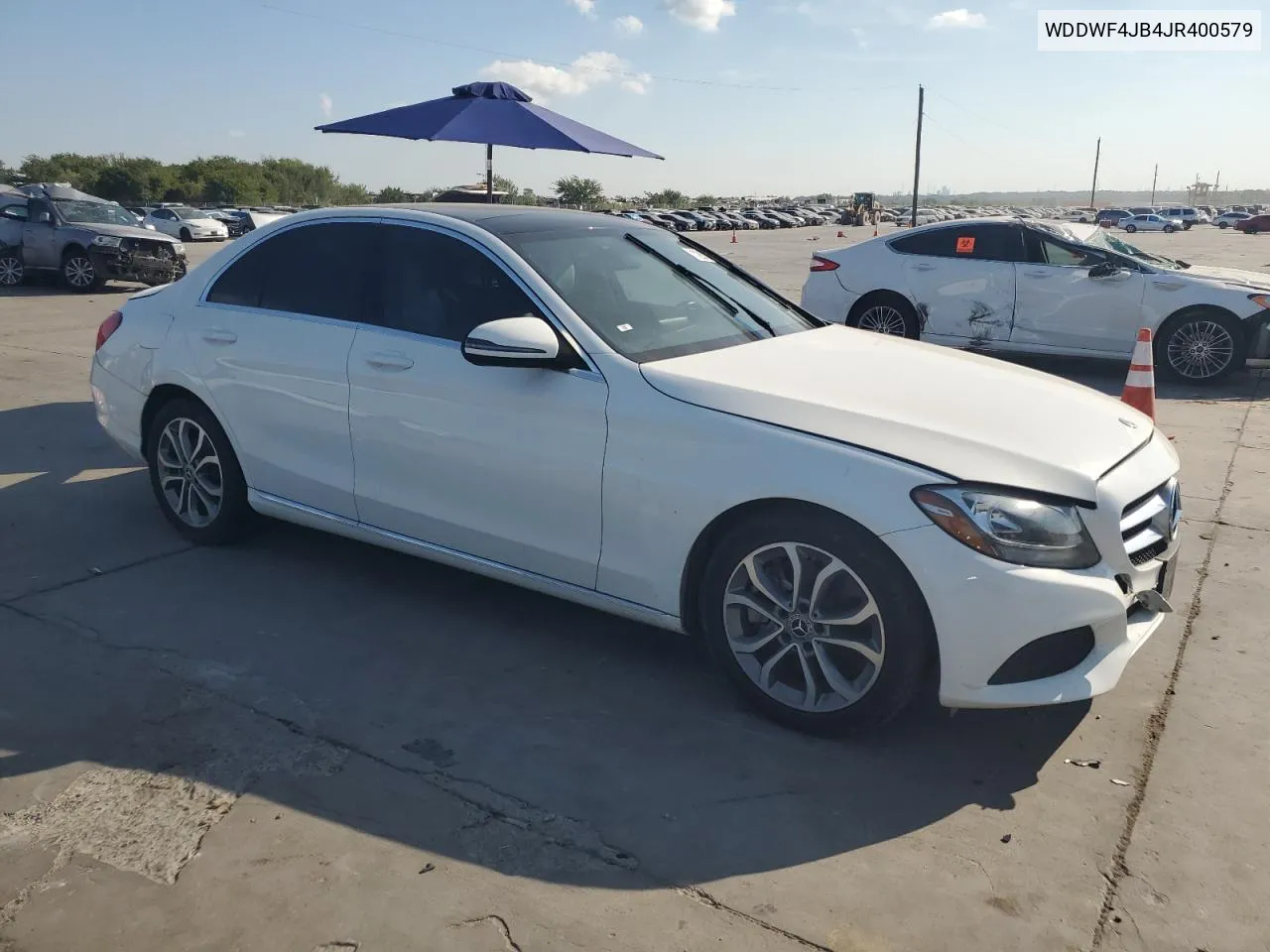 2018 Mercedes-Benz C 300 VIN: WDDWF4JB4JR400579 Lot: 72613974