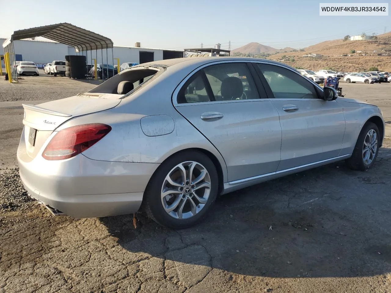 2018 Mercedes-Benz C 300 4Matic VIN: WDDWF4KB3JR334542 Lot: 72630724