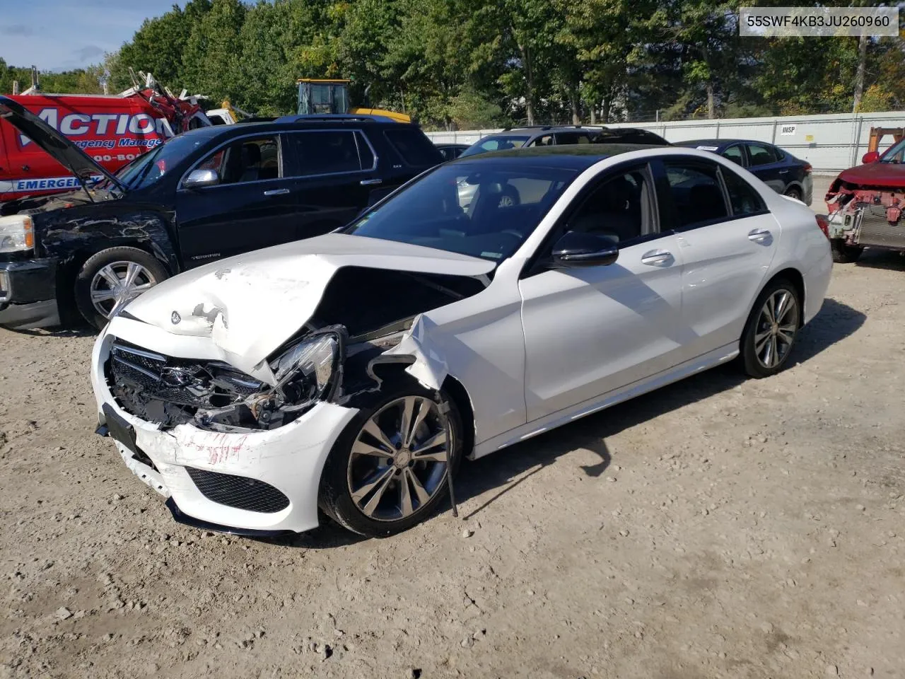 2018 Mercedes-Benz C 300 4Matic VIN: 55SWF4KB3JU260960 Lot: 72644424