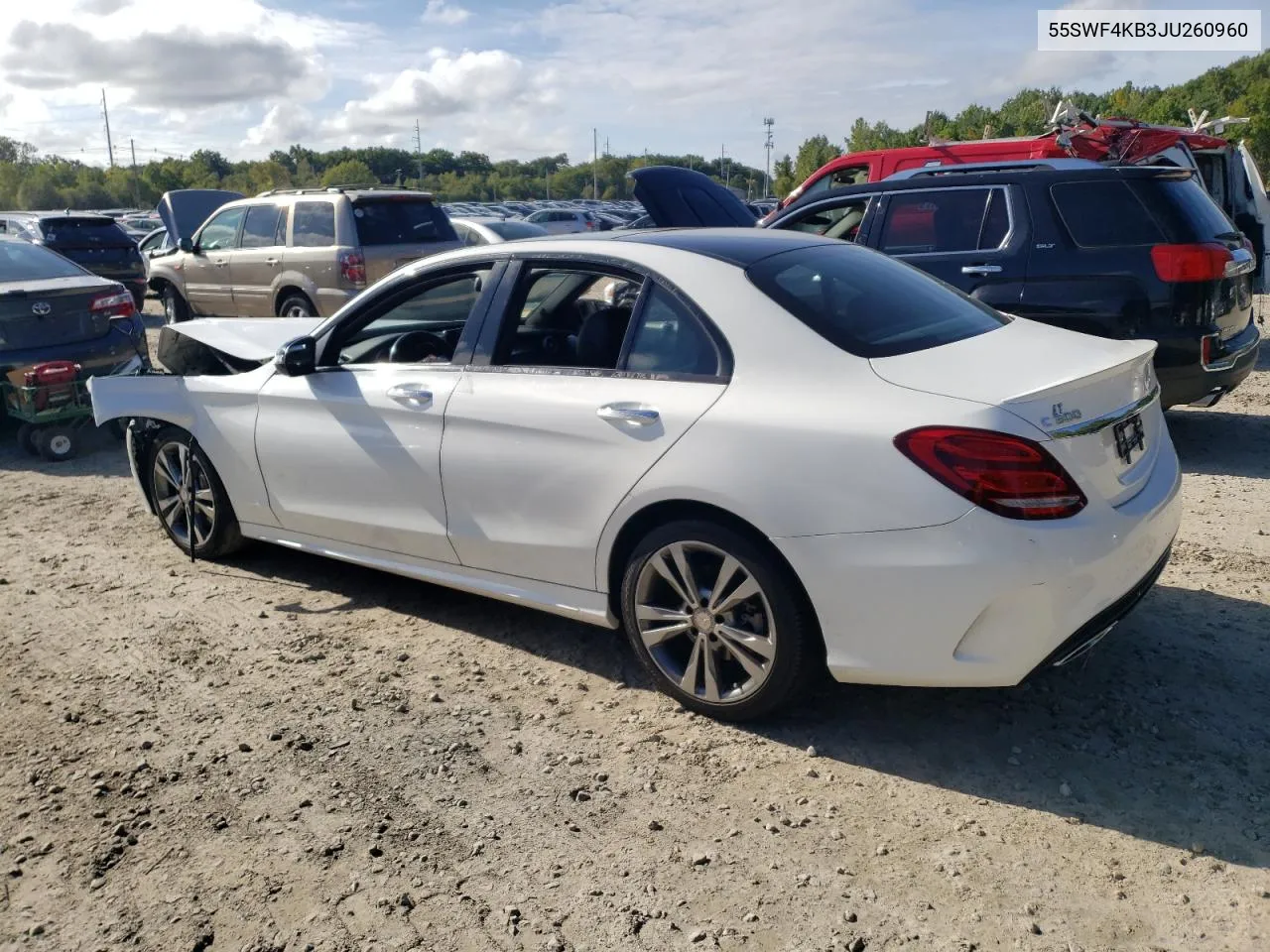 2018 Mercedes-Benz C 300 4Matic VIN: 55SWF4KB3JU260960 Lot: 72644424