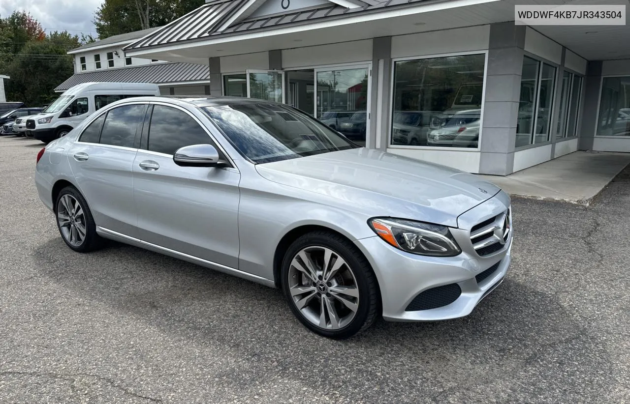 2018 Mercedes-Benz C 300 4Matic VIN: WDDWF4KB7JR343504 Lot: 72980544