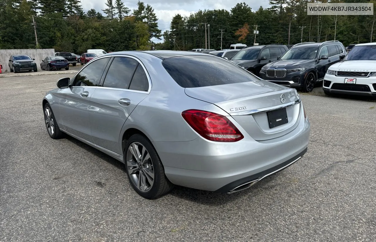 2018 Mercedes-Benz C 300 4Matic VIN: WDDWF4KB7JR343504 Lot: 72980544