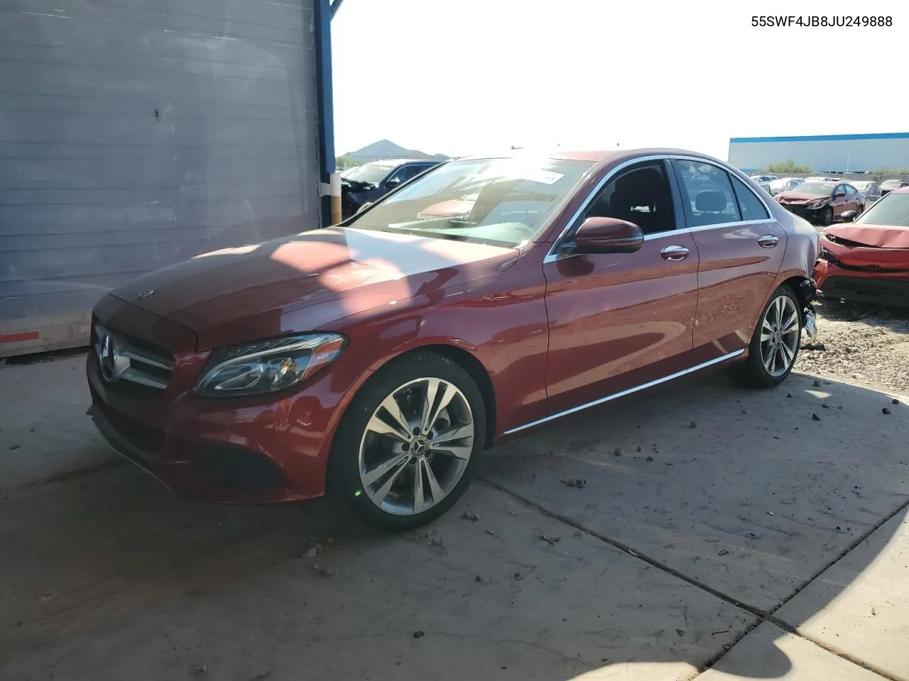 2018 Mercedes-Benz C 300 VIN: 55SWF4JB8JU249888 Lot: 73712234