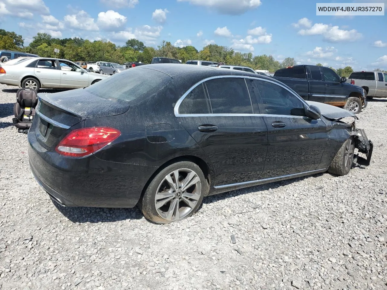 2018 Mercedes-Benz C 300 VIN: WDDWF4JBXJR357270 Lot: 73803504