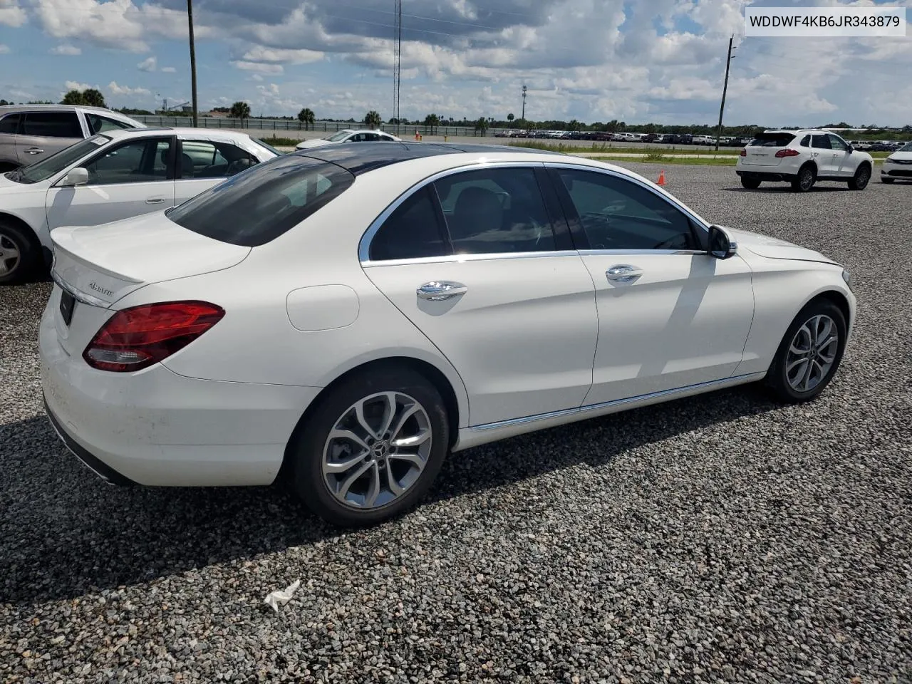 2018 Mercedes-Benz C 300 4Matic VIN: WDDWF4KB6JR343879 Lot: 73869674