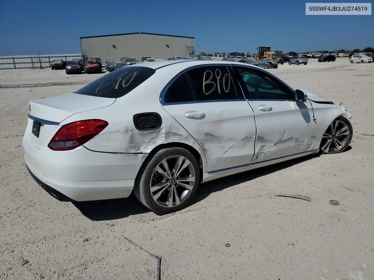 2018 Mercedes-Benz C 300 VIN: 55SWF4JB3JU274519 Lot: 73887984