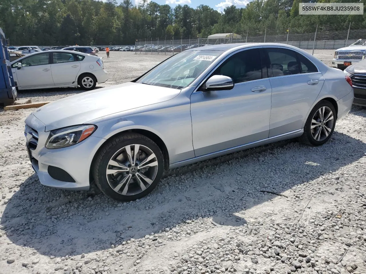 2018 Mercedes-Benz C 300 4Matic VIN: 55SWF4KB8JU235908 Lot: 73914984