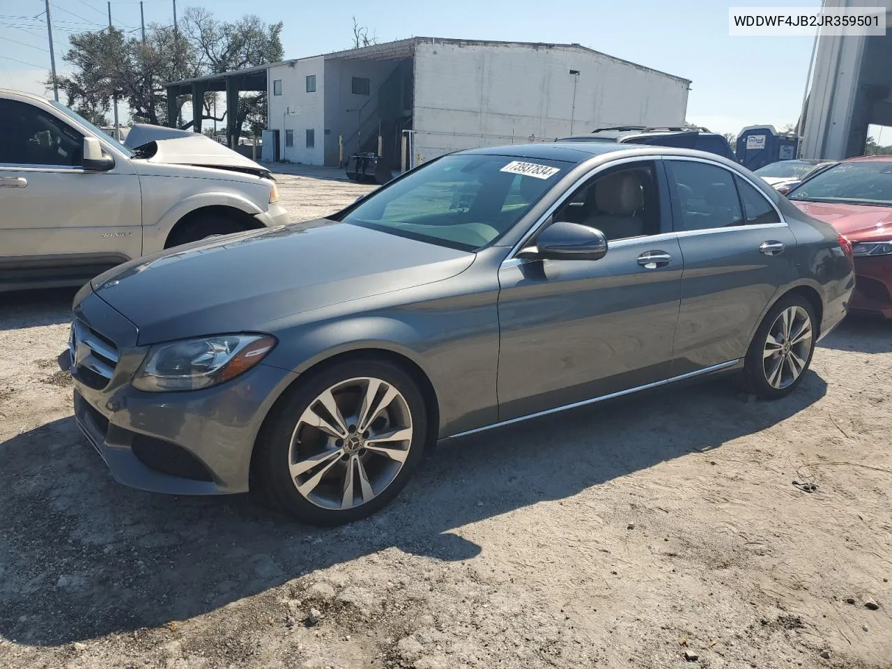 2018 Mercedes-Benz C 300 VIN: WDDWF4JB2JR359501 Lot: 73937834