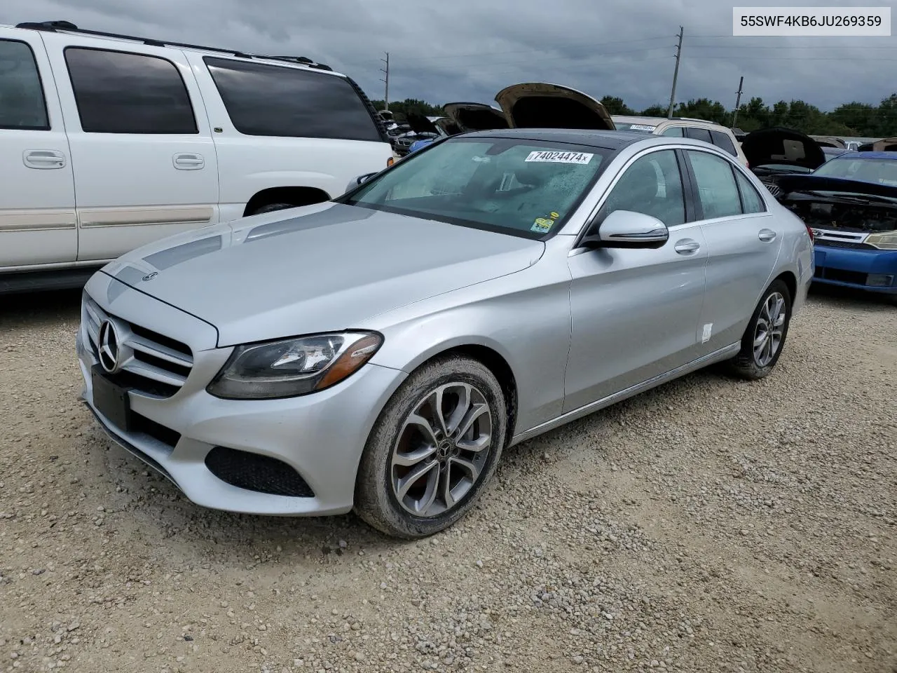 2018 Mercedes-Benz C 300 4Matic VIN: 55SWF4KB6JU269359 Lot: 74024474