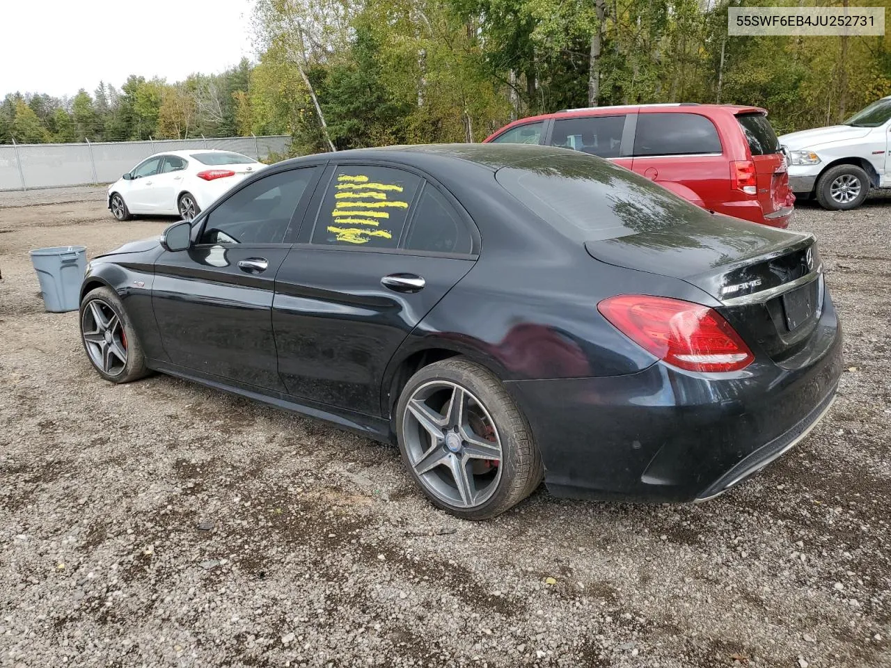 2018 Mercedes-Benz C 43 4Matic Amg VIN: 55SWF6EB4JU252731 Lot: 74323614