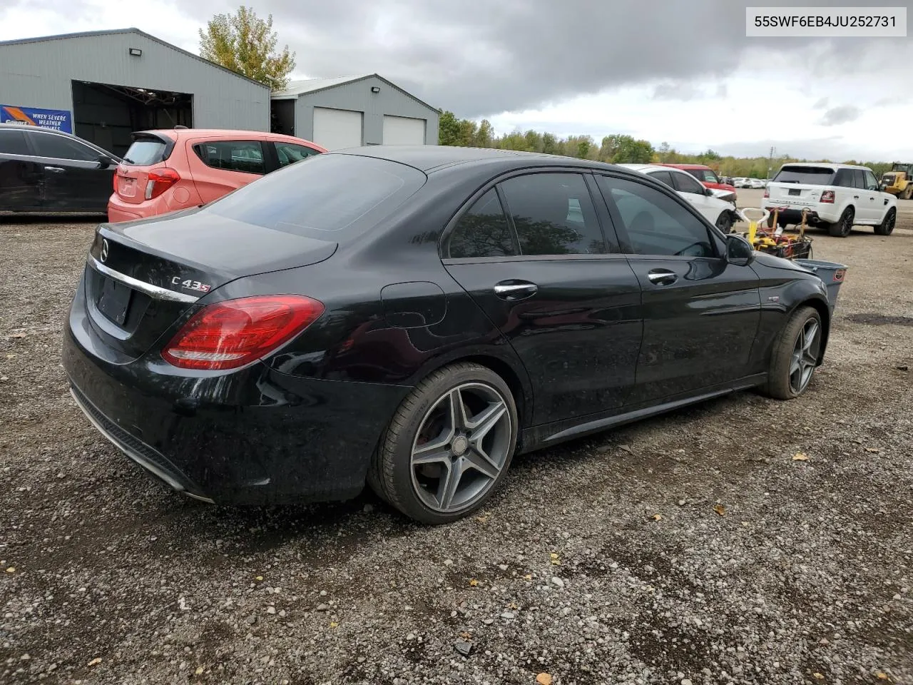 2018 Mercedes-Benz C 43 4Matic Amg VIN: 55SWF6EB4JU252731 Lot: 74323614