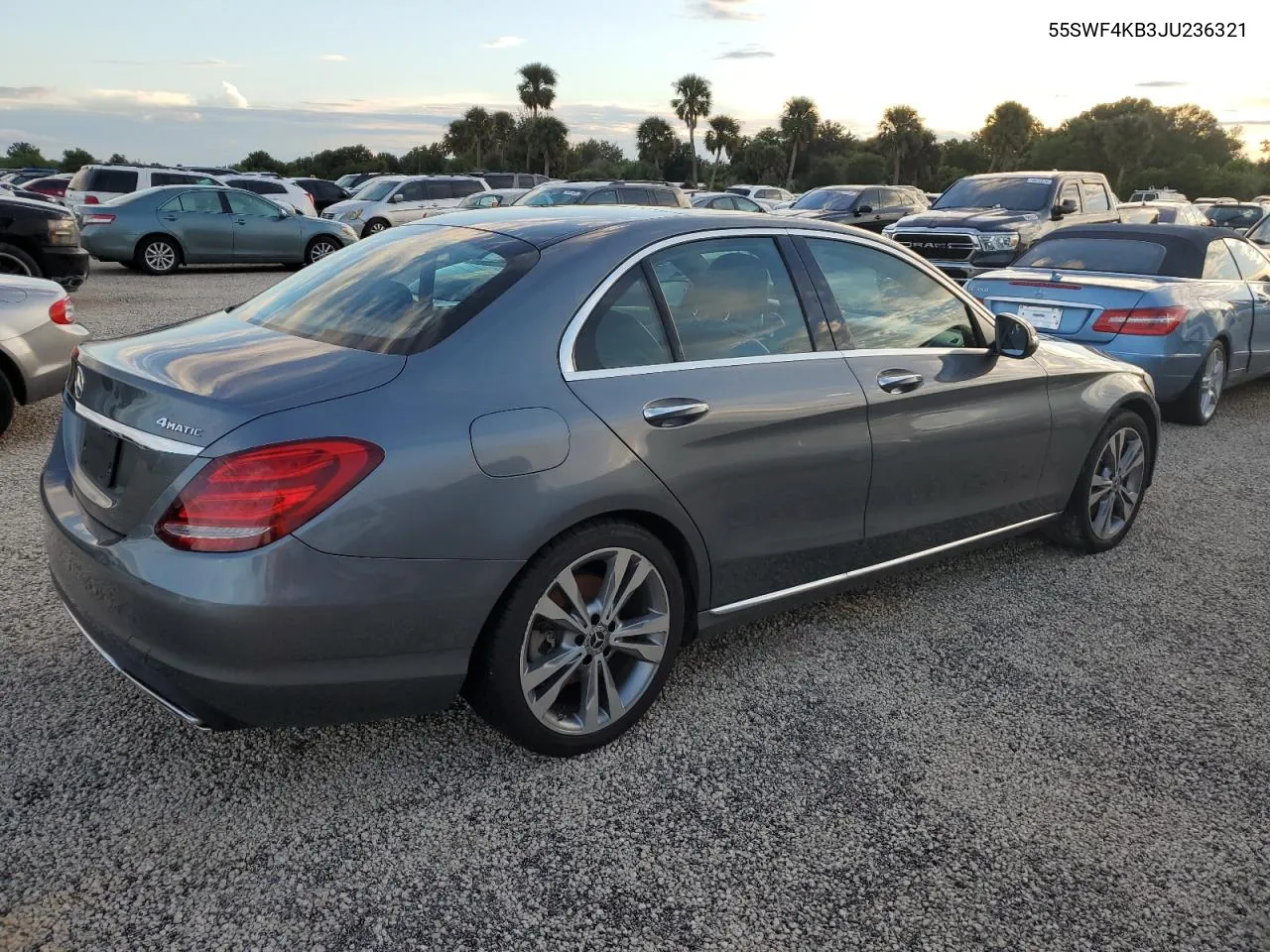 2018 Mercedes-Benz C 300 4Matic VIN: 55SWF4KB3JU236321 Lot: 74535324