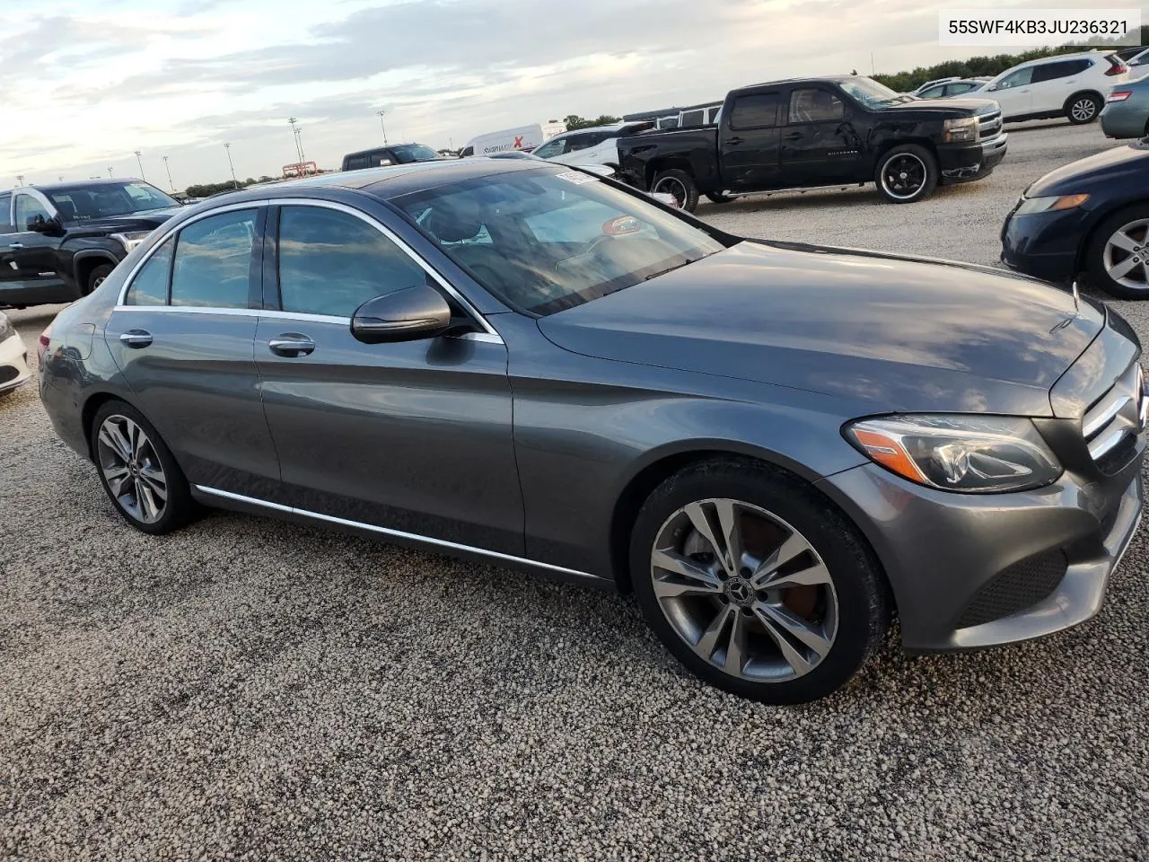 2018 Mercedes-Benz C 300 4Matic VIN: 55SWF4KB3JU236321 Lot: 74535324