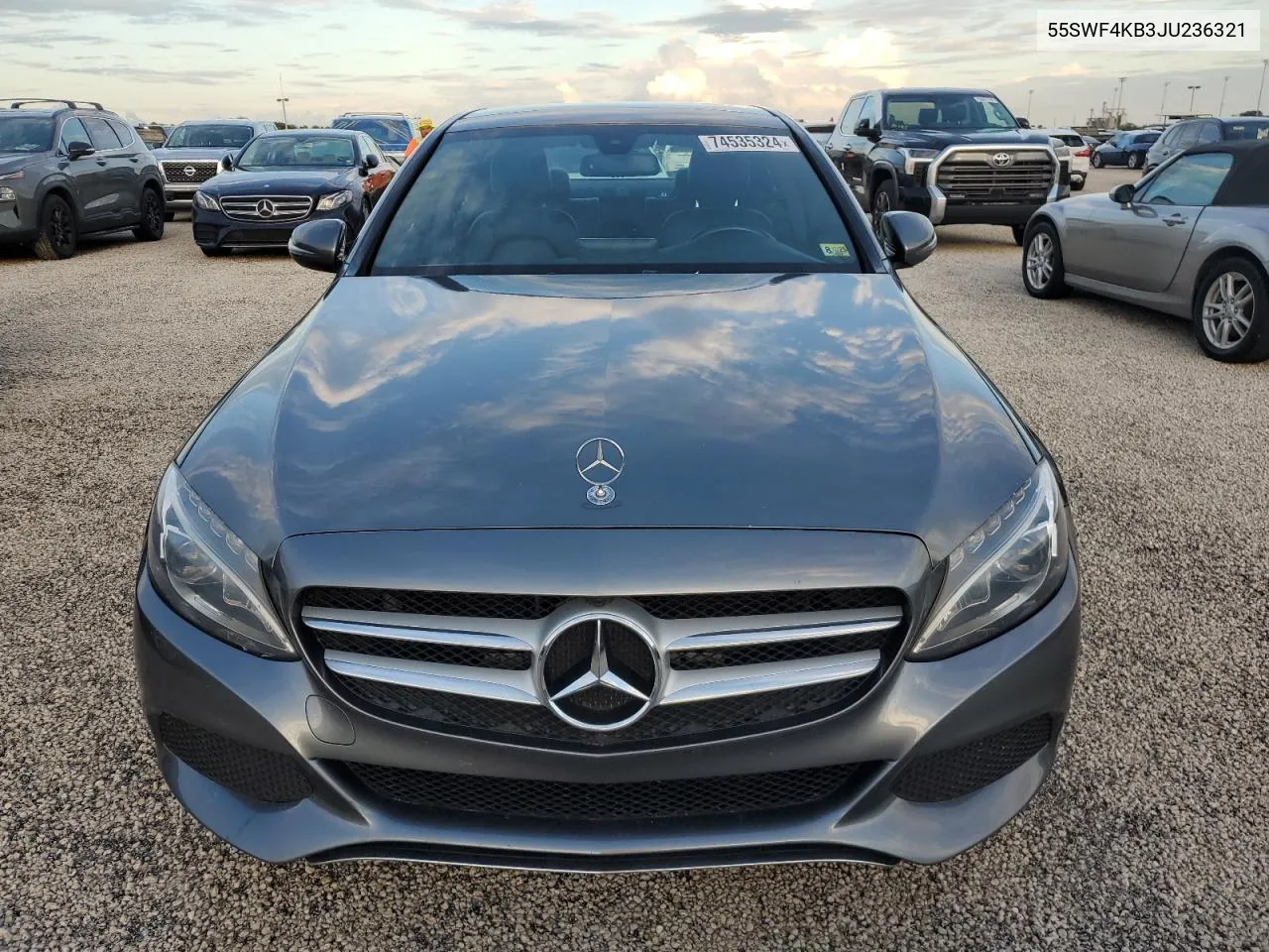 2018 Mercedes-Benz C 300 4Matic VIN: 55SWF4KB3JU236321 Lot: 74535324